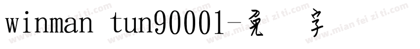 winman tun90001字体转换